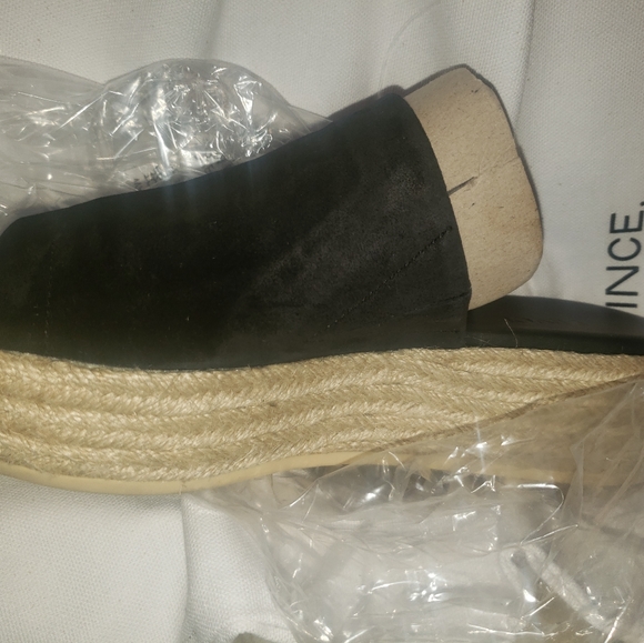 Vince Women Open Toe Slide On Suede Leather Platform - Picture 2 of 6